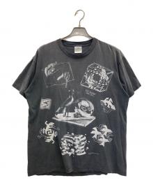 ANDAZIA（アンダジア）の古着「マルチプリントエッシャー ヴィンテージTee」｜グレー