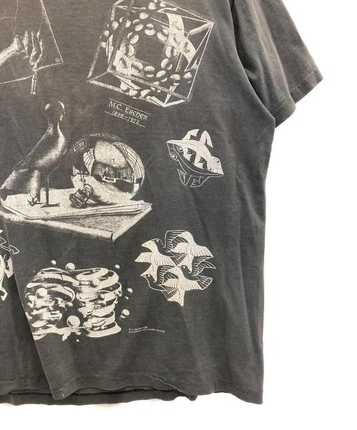ANDAZIA（アンダジア）ANDAZIA (アンダジア) マルチプリントエッシャー ヴィンテージTee グレー サイズ:Lの古着・服飾アイテム