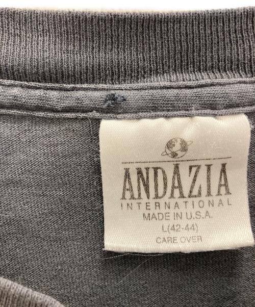 ANDAZIA（アンダジア）ANDAZIA (アンダジア) マルチプリントエッシャー ヴィンテージTee グレー サイズ:Lの古着・服飾アイテム