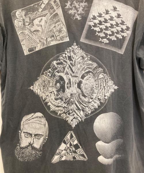 ANDAZIA（アンダジア）ANDAZIA (アンダジア) マルチプリントエッシャー ヴィンテージTee グレー サイズ:Lの古着・服飾アイテム