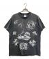 ANDAZIA（アンダジア）の古着「マルチプリントエッシャー ヴィンテージTee」｜グレー