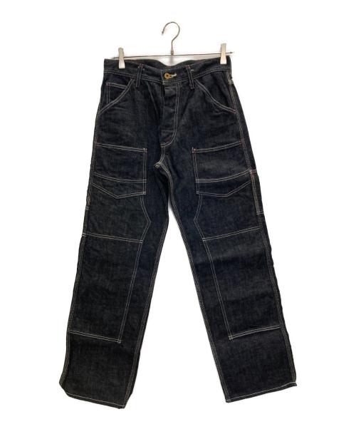 EIGHT G（エイトジー）EIGHT G (エイトジー) ダブルニーデニムペインターパンツ インディゴ サイズ:W30×L40の古着・服飾アイテム
