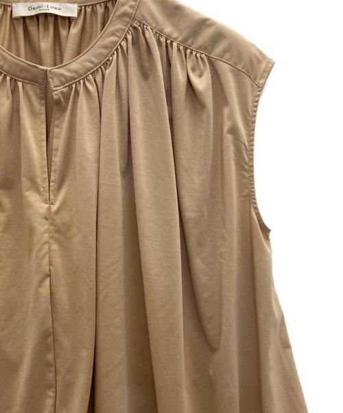 Demi-Luxe Beams（デミルクス ビームス）Demi-Luxe Beams (デミルクス ビームス) ノースリーブブラウス ベージュ サイズ:FREEの古着・服飾アイテム