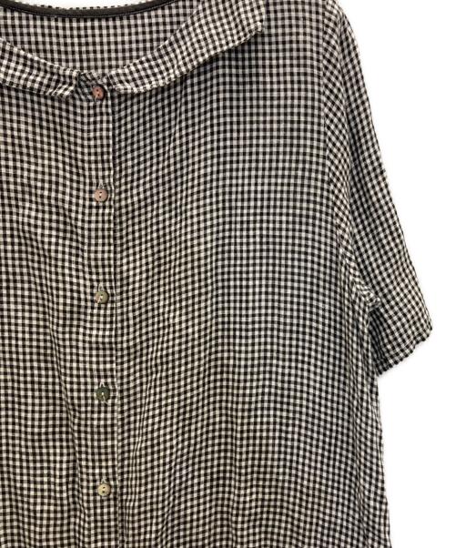 nest Robe（ネストローブ）nest Robe (ネストローブ) リネン2wayスクエアカラーワンピース ブラック サイズ:FREEの古着・服飾アイテム