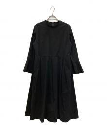 BALLSEY（ボールジィ）の古着「ストレッチタフタ ボックスタックワンピース」｜ブラック
