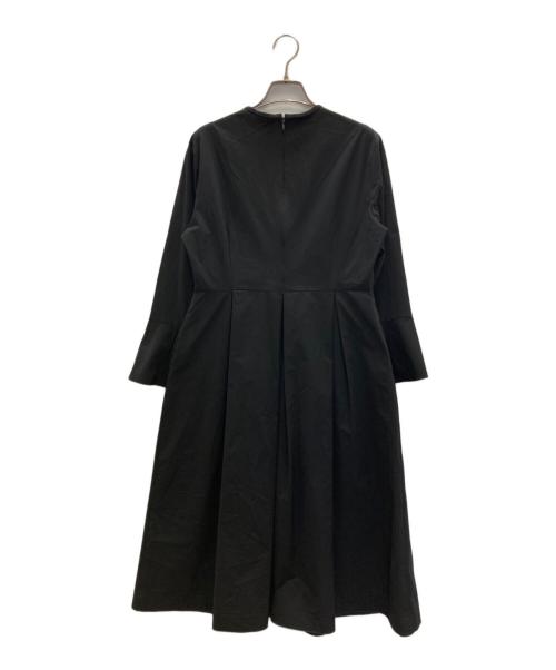 BALLSEY（ボールジィ）BALLSEY (ボールジィ) ストレッチタフタ ボックスタックワンピース ブラック サイズ:36の古着・服飾アイテム