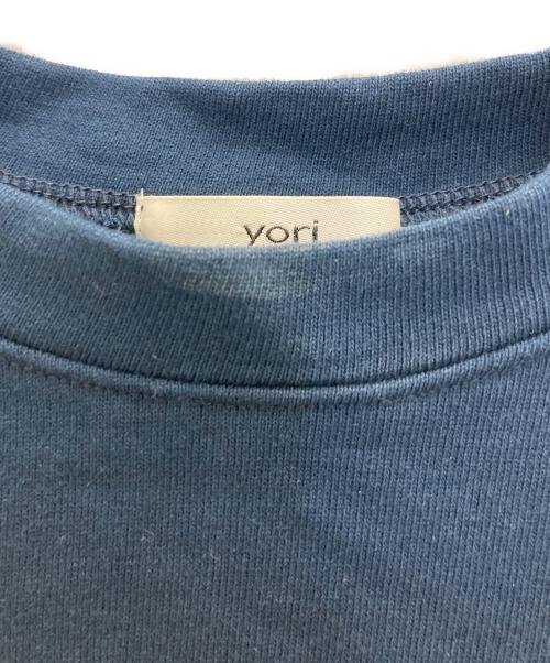 YORI（ヨリ）yori (ヨリ) ソリッドバックフレアTシャツ ネイビー サイズ:SIZE FREEの古着・服飾アイテム