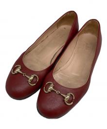GUCCI（グッチ）の古着「フラットパンプス」｜レッド