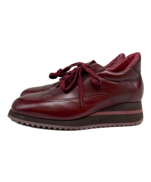 Santoni CLUB（サントーニクラブ）Santoni CLUB (サントーニクラブ) レザースニーカー レッド サイズ:23.5㎝の古着・服飾アイテム