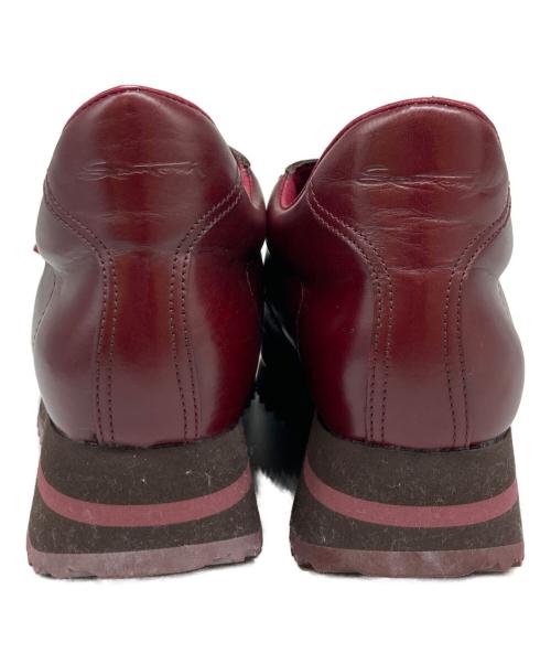 Santoni CLUB（サントーニクラブ）Santoni CLUB (サントーニクラブ) レザースニーカー レッド サイズ:23.5㎝の古着・服飾アイテム
