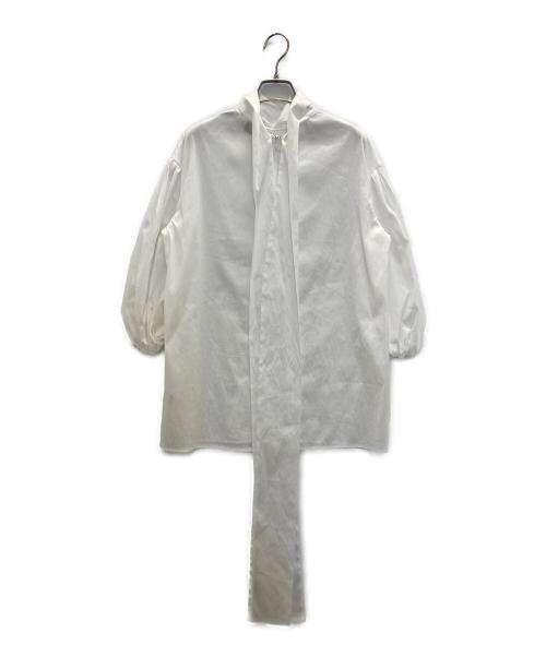 UNITED ARROWS（ユナイテッドアローズ）UNITED ARROWS (ユナイテッドアローズ) シルキーボウタイブラウス ホワイト サイズ:FREEの古着・服飾アイテム