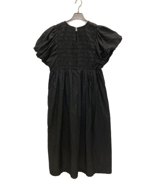 SHIPS Colors（シップス カラーズ）SHIPS Colors (シップス カラーズ) キュプラコットン シャーリング ワンピース ブラック サイズ:SIZE Freeの古着・服飾アイテム