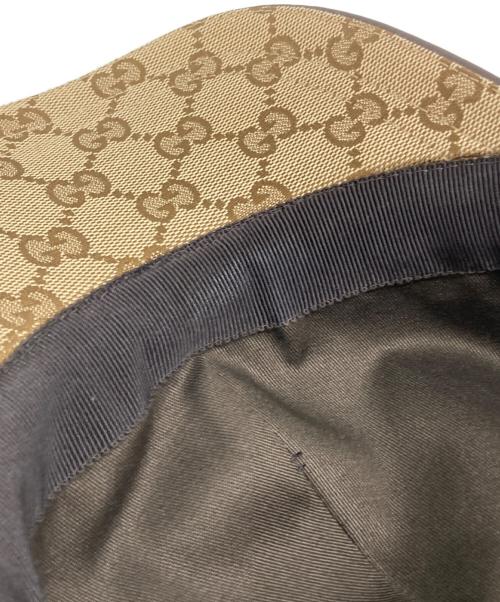 GUCCI（グッチ）GUCCI (グッチ) GGキャンバスベースボールキャップ ブラウン サイズ:XLの古着・服飾アイテム