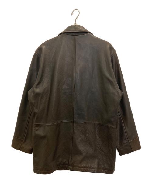 BROOKS BROTHERS（ブルックスブラザーズ）BROOKS BROTHERS (ブルックスブラザーズ) レザーカーコート ブラウン サイズ:Ｍの古着・服飾アイテム
