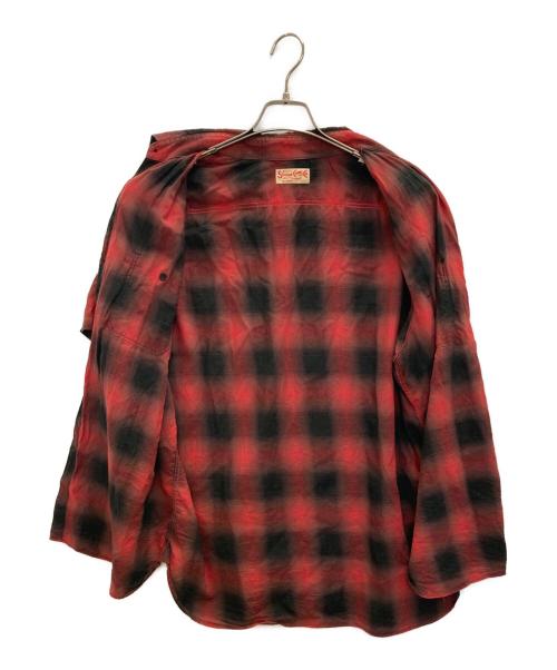 SUGAR CANE（シュガーケーン）SUGAR CANE (シュガーケーン) オンブレチェックS/Sシャツ レッド サイズ:SIZE XLの古着・服飾アイテム