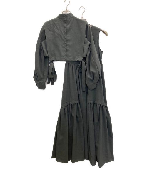 Snidel（スナイデル）Snidel (スナイデル) タックレイヤードワンピース グレー サイズ:SIZE S 未使用品の古着・服飾アイテム