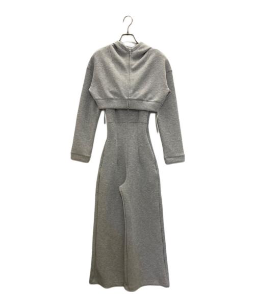 Snidel（スナイデル）Snidel (スナイデル) パーカー×カットオールインワンset グレー サイズ:Sの古着・服飾アイテム