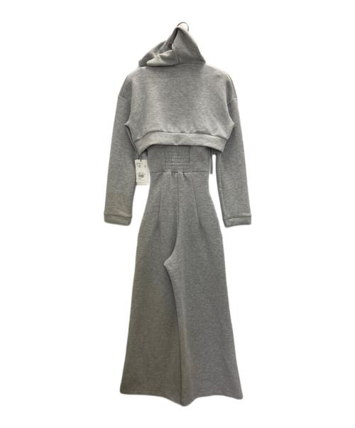 Snidel（スナイデル）Snidel (スナイデル) パーカー×カットオールインワンset グレー サイズ:Sの古着・服飾アイテム