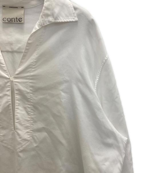Conte（コンテ）conte (コンテ) スキッパーシャツ ホワイト サイズ:FREEの古着・服飾アイテム