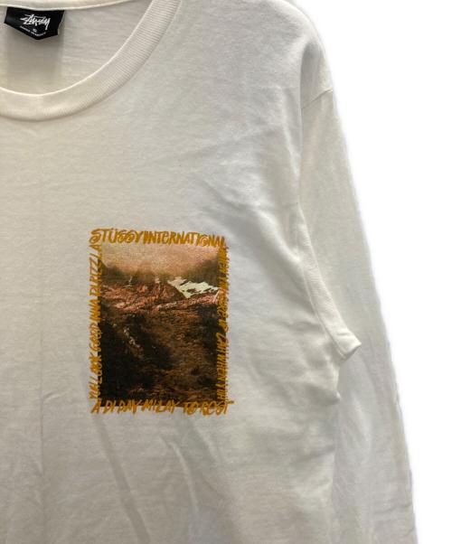stussy（ステューシー）stussy (ステューシー) プリントカットソー アイボリー サイズ:Sの古着・服飾アイテム