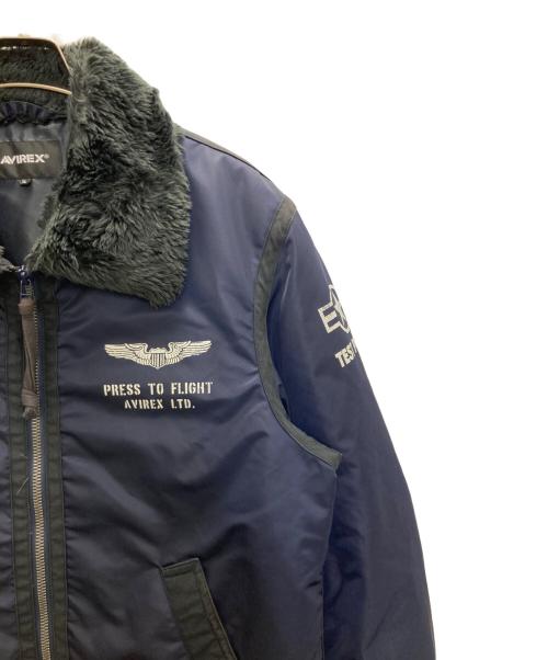 AVIREX（アヴィレックス）AVIREX (アヴィレックス) MULTI STENCIL NYLON B-3 JACKET ネイビー サイズ:XLの古着・服飾アイテム