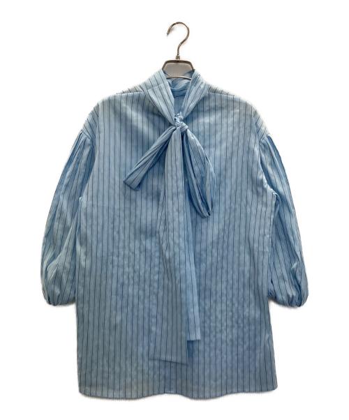 UNITED ARROWS TOKYO（ユナイテッドアローズトウキョウ）UNITED ARROWS TOKYO (ユナイテッドアローズトウキョウ) FABRICA シルキーボウタイブラウス ブルー サイズ:FREEの古着・服飾アイテム