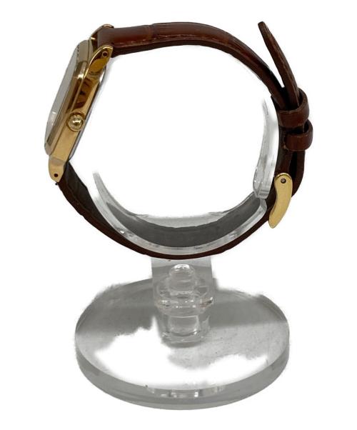 SEIKO（セイコー）SEIKO (セイコー) UNITED ARROWS (ユナイテッドアローズ) 別注スクエア レザー クォーツ腕時計 ゴールド×ブラウンの古着・服飾アイテム