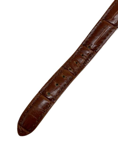 SEIKO（セイコー）SEIKO (セイコー) UNITED ARROWS (ユナイテッドアローズ) 別注スクエア レザー クォーツ腕時計 ゴールド×ブラウンの古着・服飾アイテム