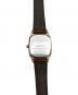 中古・古着 SEIKO (セイコー) UNITED ARROWS (ユナイテッドアローズ) 別注スクエア レザー クォーツ腕時計 ゴールド×ブラウン：10000円