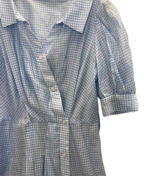 Snidel（スナイデル）Snidel (スナイデル) カシュクールシャツワンピース スカイブルー サイズ:SIZE 1の古着・服飾アイテム