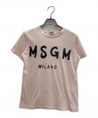 MSGMエムエスジーエム）の古着「ロゴTシャツ」｜ピンク