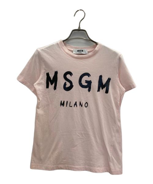 MSGM（エムエスジーエム）MSGM (エムエスジーエム) ロゴTシャツ ピンク サイズ:XSの古着・服飾アイテム