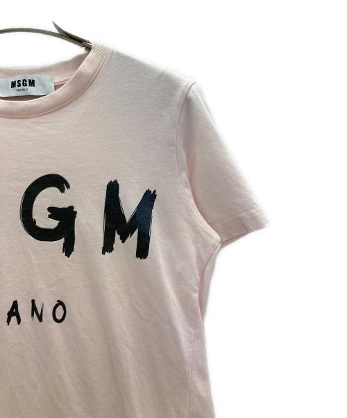 MSGM（エムエスジーエム）MSGM (エムエスジーエム) ロゴTシャツ ピンク サイズ:XSの古着・服飾アイテム