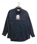 WHITE MOUNTAINEERINGホワイトマウンテ二アニング）の古着「REGULAR COLLAR SHIRT」｜ネイビー