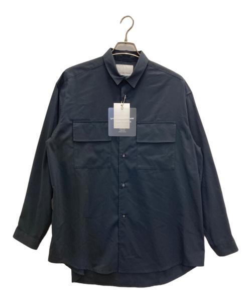 WHITE MOUNTAINEERING（ホワイトマウンテ二アニング）WHITE MOUNTAINEERING (ホワイトマウンテ二アニング) REGULAR COLLAR SHIRT ネイビー サイズ:1 未使用品の古着・服飾アイテム