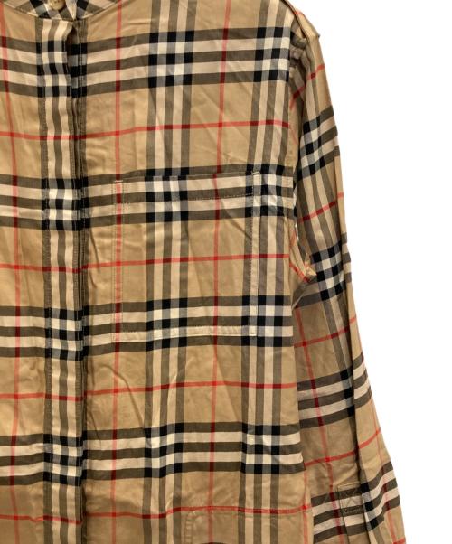 BURBERRY LONDON（バーバリーロンドン）BURBERRY LONDON (バーバリーロンドン) ノバチェックバンドカラーシャツワンピース ブラウン サイズ:38の古着・服飾アイテム