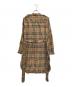 BURBERRY LONDON (バーバリーロンドン) ノバチェックバンドカラーシャツワンピース ブラウン サイズ:38：30000円