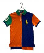 POLO RALPH LAURENポロ・ラルフローレン）の古着「ビッグポニーポロシャツ」｜オレンジ×ブルー