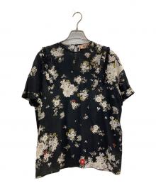 N°21（ヌメロヴェントゥーノ）の古着「花柄シルクブラウス」｜ブラック