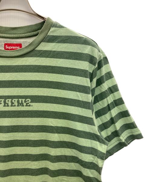 SUPREME（シュプリーム）Supreme (シュプリーム) 22SS Reverse Stripe S/S Top/リバース ストライプ ショートスリーブ トップ グリーン サイズ:Sの古着・服飾アイテム