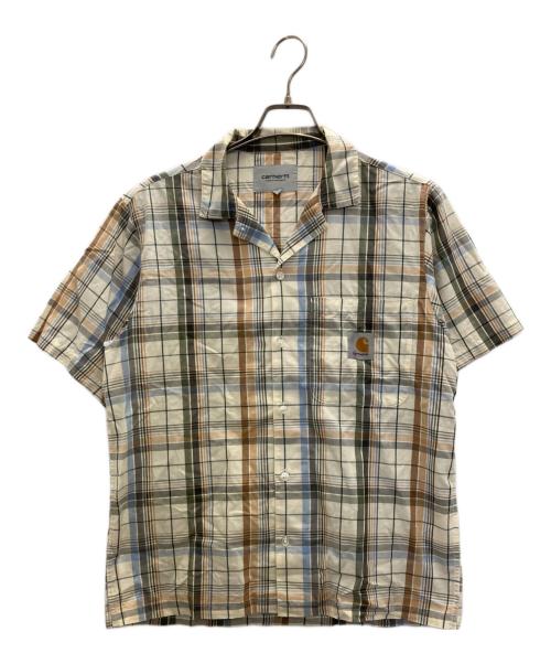 Carhartt WIP（カーハート ワーク イン プログレス）CARHARTT WIP (カーハート ワーク イン プログレス) オープンカラーチェックシャツ ベージュ サイズ:Sの古着・服飾アイテム