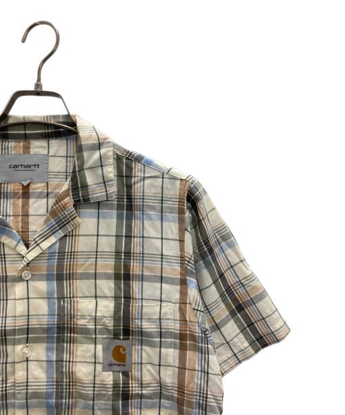 Carhartt WIP（カーハート ワーク イン プログレス）CARHARTT WIP (カーハート ワーク イン プログレス) オープンカラーチェックシャツ ベージュ サイズ:Sの古着・服飾アイテム