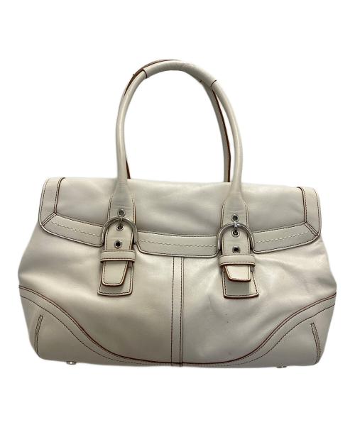 COACH（コーチ）COACH (コーチ) ハンドバッグ アイボリーの古着・服飾アイテム
