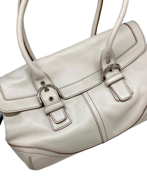 COACH（コーチ）COACH (コーチ) ハンドバッグ アイボリーの古着・服飾アイテム