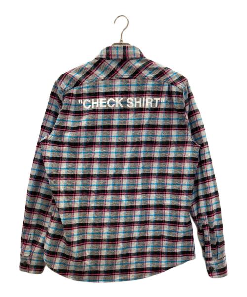 OFFWHITE（オフホワイト）OFFWHITE (オフホワイト) チェックネルシャツ グレー サイズ:Mの古着・服飾アイテム