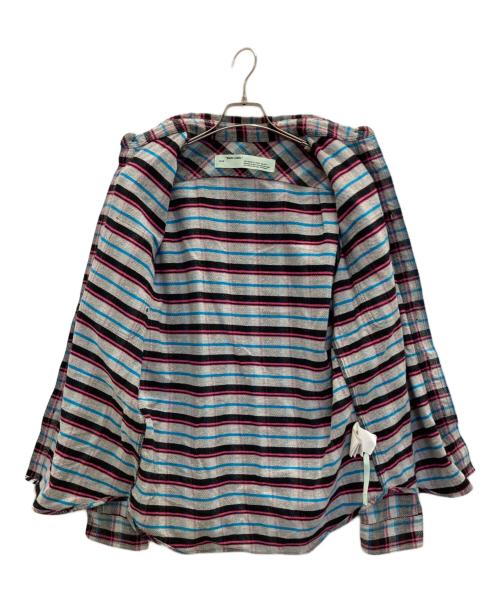 OFFWHITE（オフホワイト）OFFWHITE (オフホワイト) チェックネルシャツ グレー サイズ:Mの古着・服飾アイテム