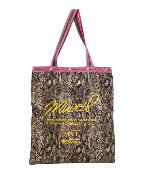 LeSportsac（レスポートサック）LeSportsac (レスポートサック) MUVEIL (ミュベール) トートバッグ ブラウンの古着・服飾アイテム