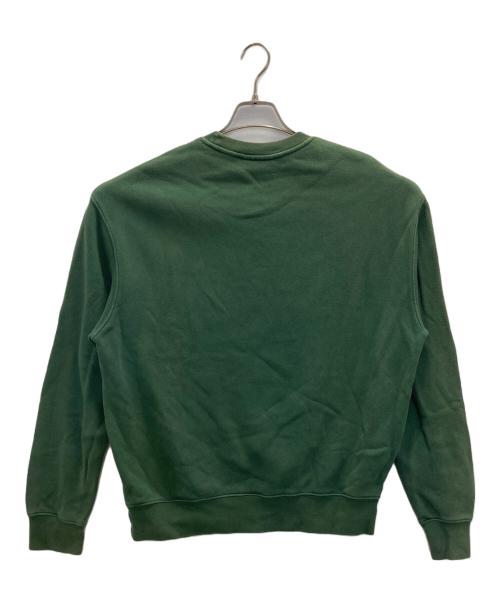 maison kitsune（メゾンキツネ）MAISON KITSUNE (メゾンキツネ) BOLD FOX HEAD PATCH スウェット グリーン サイズ:Mの古着・服飾アイテム