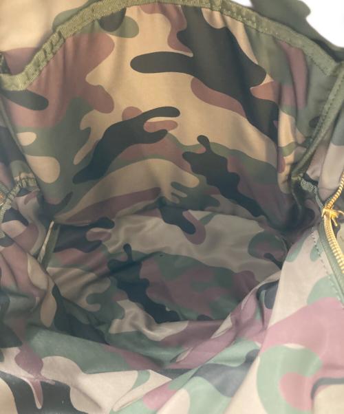 ANYA HINDMARCH（アニヤ・ハインドマーチ）ANYA HINDMARCH (アニヤ・ハインドマーチ) EYES カモフラリュック グリーン×ブラウンの古着・服飾アイテム