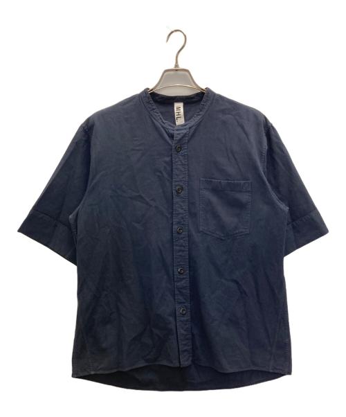 MHL（マーガレットハウエル）MHL (エムエイチエル) 半袖シャツ ネイビー サイズ:Lの古着・服飾アイテム